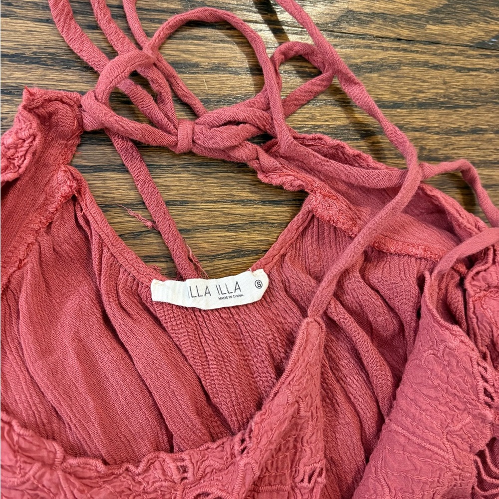 ILLA ILLA Pink Lace Top - Picture 3 of 3